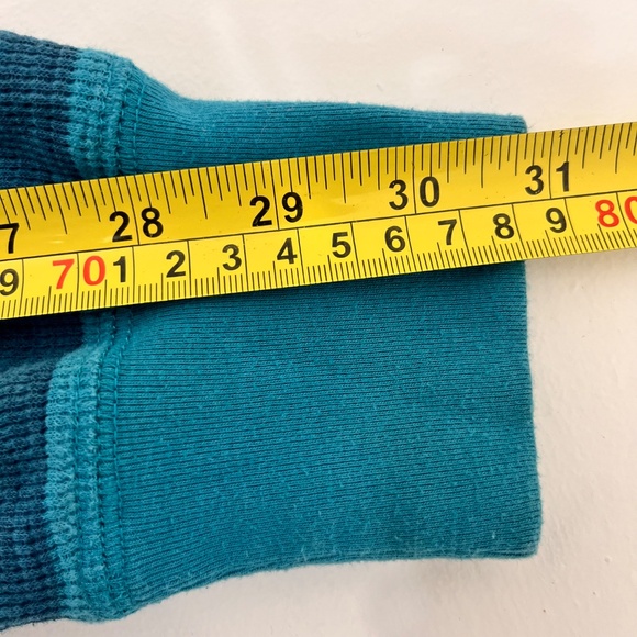 Volcom Eveleth Slub Stripe Thermal Mens L Pullover T-Shirt Blue Long Sleeve - Picture 8 of 8